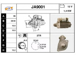 SNRA JA9001 starteris