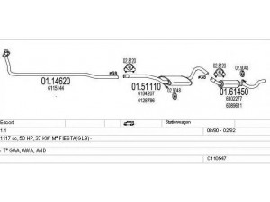 MTS C110547007335 išmetimo sistema 
 Išmetimo sistema -> Išmetimo sistema, visa