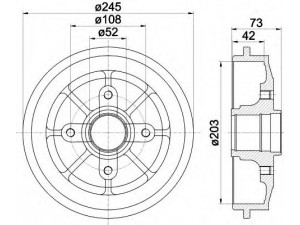 HELLA 8DT 355 300-591 stabdžių būgnas 
 Stabdžių sistema -> Būgninis stabdys -> Stabdžių būgnas
424746, 424749, 424746, 424749