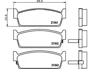MINTEX MDB1576 stabdžių trinkelių rinkinys, diskinis stabdys 
 Techninės priežiūros dalys -> Papildomas remontas
40206V6786, 4406010V85, 4406021P85
