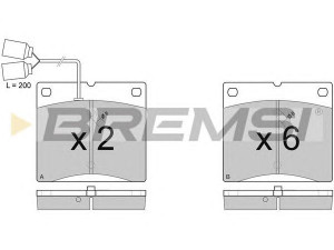 BREMSI BP7273 stabdžių trinkelių rinkinys, diskinis stabdys