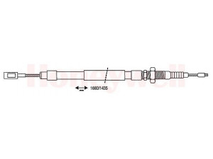 BENDIX 431208B trosas, stovėjimo stabdys 
 Stabdžių sistema -> Valdymo svirtys/trosai
4745L2, 95496106, 95611505