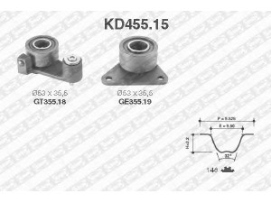 SNR KD455.15 paskirstymo diržo komplektas 
 Techninės priežiūros dalys -> Papildomas remontas
7438610041, 7438630590, 7439135036