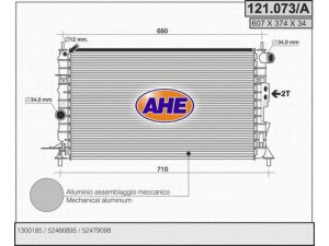 AHE 121.073/A radiatorius, variklio aušinimas 
 Aušinimo sistema -> Radiatorius/alyvos aušintuvas -> Radiatorius/dalys
52492109