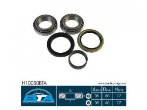 BTA H10050BTA rato guolio komplektas 
 Ašies montavimas/vairavimo mechanizmas/ratai -> Rato stebulė/montavimas -> Rato guolis
96285525, 96316761, 96316762, D96285525