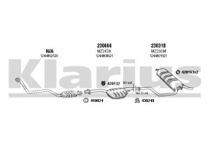 KLARIUS 600321E išmetimo sistema 
 Išmetimo sistema -> Išmetimo sistema, visa