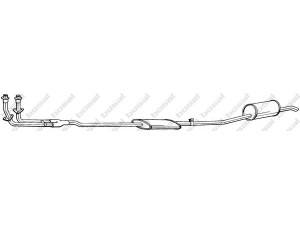 BOSAL 297-069 vidurinis duslintuvas 
 Išmetimo sistema -> Duslintuvas
GEX-162, GEX-176