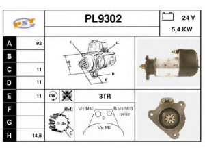 SNRA PL9302 starteris