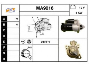 SNRA MA9016 starteris 
 Elektros įranga -> Starterio sistema -> Starteris
F7RU11000AA, FP1318400, FP3418400A
