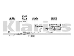 KLARIUS 210179U išmetimo sistema 
 Išmetimo sistema -> Išmetimo sistema, visa