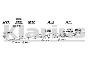 KLARIUS 790057U išmetimo sistema 
 Išmetimo sistema -> Išmetimo sistema, visa
