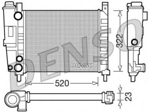 DENSO DRM09144 radiatorius, variklio aušinimas 
 Aušinimo sistema -> Radiatorius/alyvos aušintuvas -> Radiatorius/dalys
7075124, 7685063, 773221, 7739955