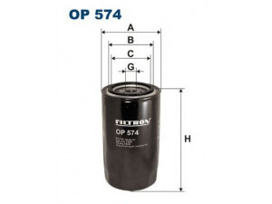 FILTRON OP574 alyvos filtras 
 Techninės priežiūros dalys -> Techninės priežiūros intervalai
1328162, 13281621, 074115561, 075115561