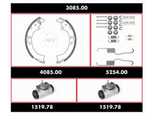 WOKING 3085.00 stabdžių rinkinys, būgniniai stabdžiai 
 Stabdžių sistema -> Būgninis stabdys -> Stabdžių remonto rinkinys