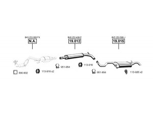 ASMET SE190620 išmetimo sistema