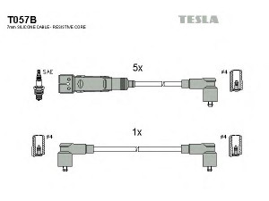 TESLA T057B uždegimo laido komplektas 
 Kibirkšties / kaitinamasis uždegimas -> Uždegimo laidai/jungtys