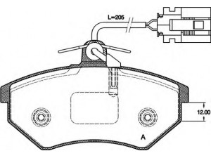 OPEN PARTS BPA0134.62 stabdžių trinkelių rinkinys, diskinis stabdys 
 Techninės priežiūros dalys -> Papildomas remontas
357698151C