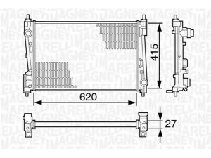 MAGNETI MARELLI 350213385000 radiatorius, variklio aušinimas 
 Aušinimo sistema -> Radiatorius/alyvos aušintuvas -> Radiatorius/dalys
55700448, 557004480