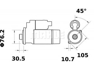 MAHLE ORIGINAL MS 413 starteris
563-49
