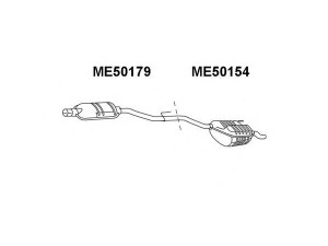 VENEPORTE ME50179 priekinis duslintuvas 
 Išmetimo sistema -> Duslintuvas
2024901621, 2024903021