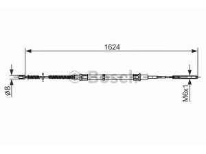 BOSCH 1 987 477 407 trosas, stovėjimo stabdys 
 Stabdžių sistema -> Valdymo svirtys/trosai
3A0 609 721, 3A0 609 721 B