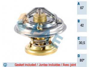 FAE 5320480 termostatas, aušinimo skystis 
 Aušinimo sistema -> Termostatas/tarpiklis -> Thermostat
004 203 09 75, 601 200 01 15, 602 200 00 15