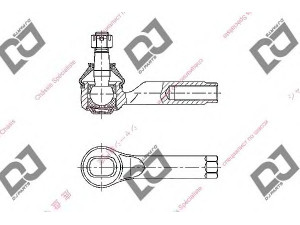 DJ PARTS DE1090 skersinės vairo trauklės galas 
 Vairavimas -> Vairo mechanizmo sujungimai
0K201-32-280, 0K201-32-280A, 0K20132280