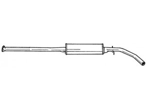 AKS DASIS SG65403 vidurinis duslintuvas 
 Išmetimo sistema -> Duslintuvas