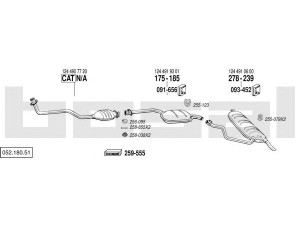 BOSAL 052.180.51 išmetimo sistema 
 Išmetimo sistema -> Išmetimo sistema, visa
