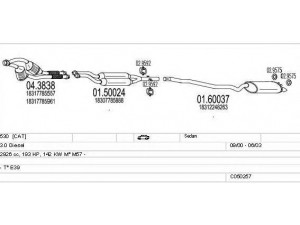 MTS C050257009046 išmetimo sistema 
 Išmetimo sistema -> Išmetimo sistema, visa