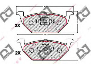 DJ PARTS BP1930 stabdžių trinkelių rinkinys, diskinis stabdys 
 Techninės priežiūros dalys -> Papildomas remontas
1J0698151, 1J0698151A, 1J0698151B