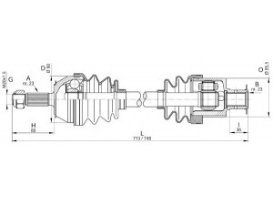 OPEN PARTS DRS6152.00 kardaninis velenas 
 Ratų pavara -> Kardaninis velenas
7701349689, 7701349734, 7701349902