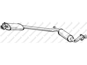 BOSAL 287-193 vidurinis duslintuvas 
 Išmetimo sistema -> Duslintuvas
82 394 951, 82 407 912, 82 438 840