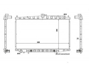 NRF 56079 radiatorius, variklio aušinimas
214101E400, 214101E450, 214601E400