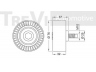 TREVI AUTOMOTIVE TD1638 kreipiantysis skriemulys, paskirstymo diržas 
 Diržinė pavara -> Paskirstymo diržas/komplektas -> Laisvasis/kreipiamasis skriemulys
05066827AA, 05093931AA, 05142573AA