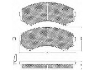 BSF 10749 stabdžių trinkelių rinkinys, diskinis stabdys 
 Techninės priežiūros dalys -> Papildomas remontas
4605A041, MN116445, MR527868, X3311011