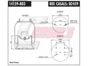 CASALS B2459 dėklas, pneumatinė pakaba