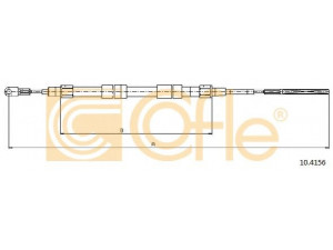 COFLE 10.4156 trosas, stovėjimo stabdys 
 Stabdžių sistema -> Valdymo svirtys/trosai
34401166055, 34411163276