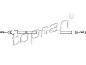 TOPRAN 207 369 trosas, stovėjimo stabdys 
 Stabdžių sistema -> Valdymo svirtys/trosai
3640 000 Q0C, 3640 000 QAB, 09111490