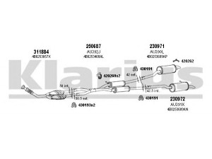 KLARIUS 940662E išmetimo sistema 
 Išmetimo sistema -> Išmetimo sistema, visa