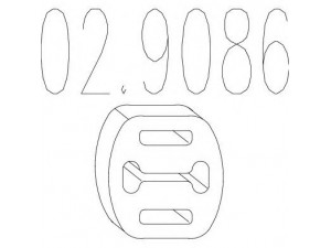 MTS 02.9086 atraminis buferis, triukšmo slopintuvas 
 Išmetimo sistema -> Surinkimo dalys -> Atskiros surinkimo dalys -> Guminė apsauga
5989798