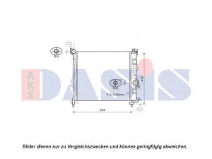 AKS DASIS 150108N radiatorius, variklio aušinimas 
 Aušinimo sistema -> Radiatorius/alyvos aušintuvas -> Radiatorius/dalys
1300308, 13283247