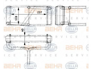 HELLA 8FH 351 312-681 šilumokaitis, salono šildymas 
 Šildymas / vėdinimas -> Šilumokaitis
81 61901 0047, 001 835 64 01, A 001 835 64 01