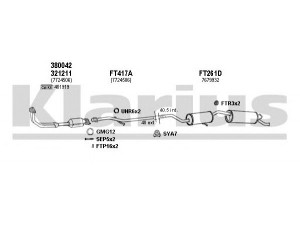 KLARIUS 330261U išmetimo sistema 
 Išmetimo sistema -> Išmetimo sistema, visa