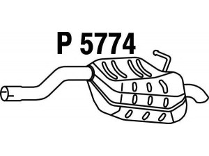 FENNO P5774 galinis duslintuvas 
 Išmetimo sistema -> Duslintuvas
1K5253609A