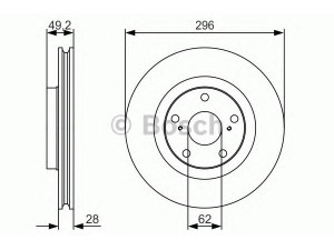 BOSCH 0 986 479 R33 stabdžių diskas 
 Dviratė transporto priemonės -> Stabdžių sistema -> Stabdžių diskai / priedai
43512 06090, 43512 06100, 43512 06120