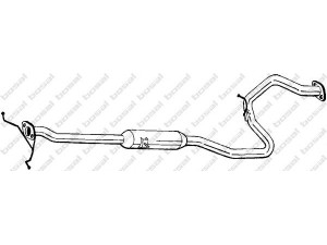 BOSAL 286-469 vidurinis duslintuvas 
 Išmetimo sistema -> Duslintuvas
B303-40-600B, B303-40-600B9S