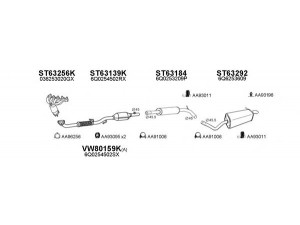 VENEPORTE 800311 išmetimo sistema 
 Išmetimo sistema -> Išmetimo sistema, visa