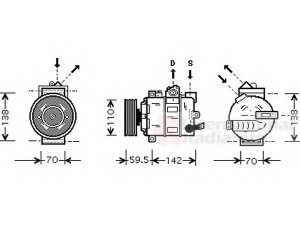 VAN WEZEL 5800K258 kompresorius, oro kondicionierius 
 Oro kondicionavimas -> Kompresorius/dalys
1K0820803J