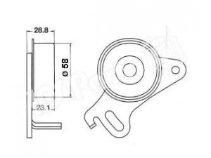 IPS Parts ITB-6500 įtempiklis, paskirstymo diržas 
 Diržinė pavara -> Paskirstymo diržas/komplektas -> Dirželio įtempiklis (įtempimo blokas)
MD050125, 23357-42030